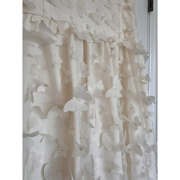 Whimsical Butterfly Dress Size Small Thirty Thirty LA Ivory Cream Midi - Picture 5 of 12
